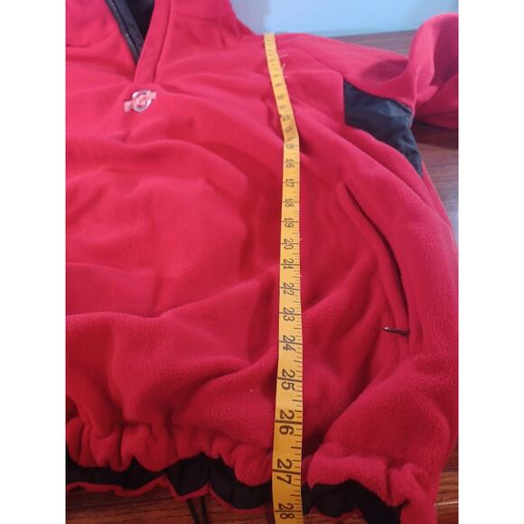 Ohio State Reversible Pullover Jacket Coat Sweater Size XL Black&Red Pro Player - Picture 10 of 10